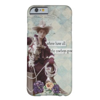 Vintage Western Cowgirl Iphone 6 Case by gidget26 at Zazzle