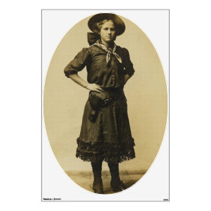 Vintage Western Cowgirl photo Wall Decal