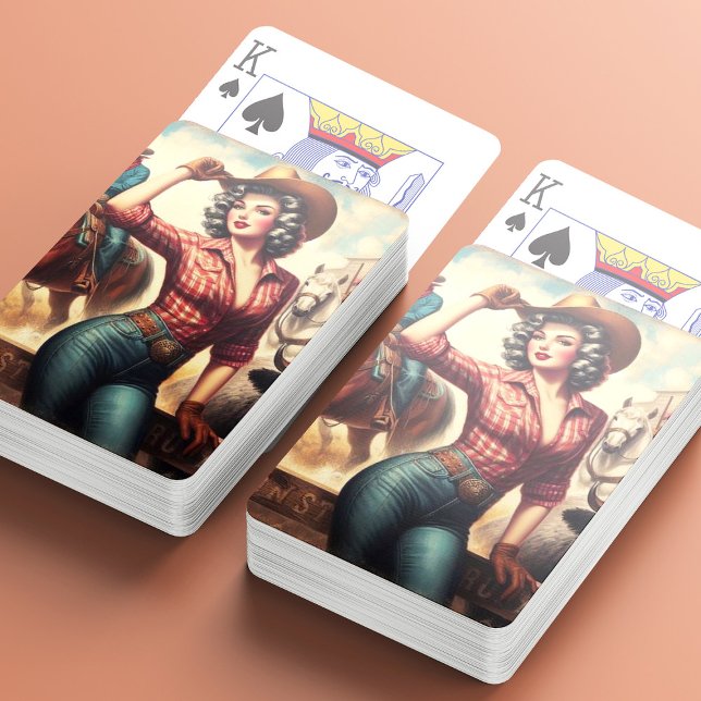 Vintage Western Cowgirl Poker Cards (Creator Uploaded)