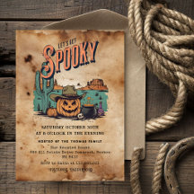 Vintage Western Halloween Party Invitation | Spook