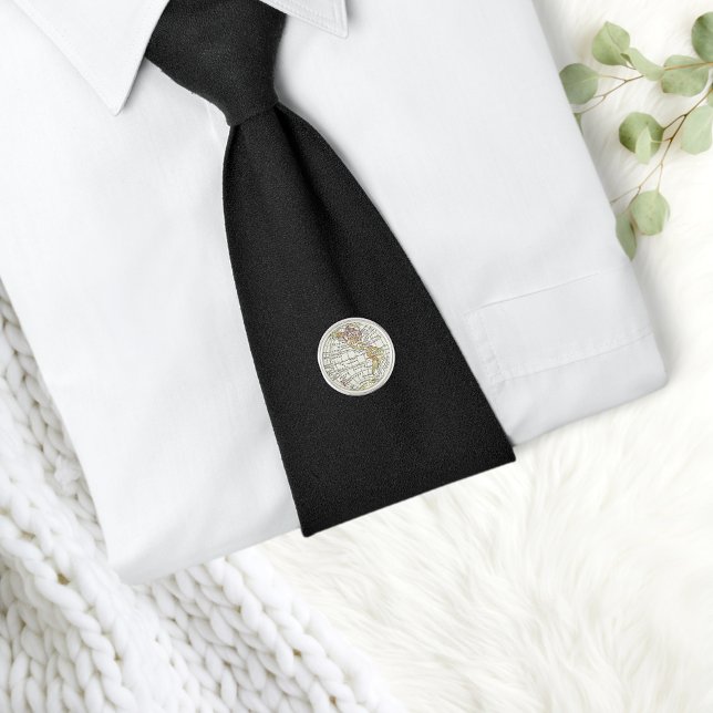 Vintage Western Hemisphere Globe Map Lapel Pin (Creator Uploaded)