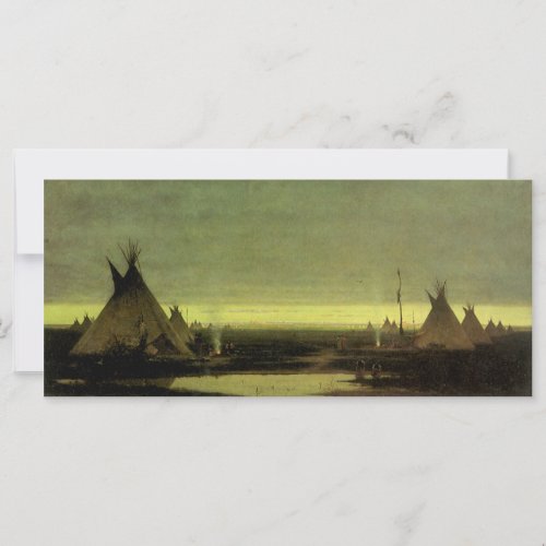 Vintage Western Indian Camp at Dawn by Tavernier