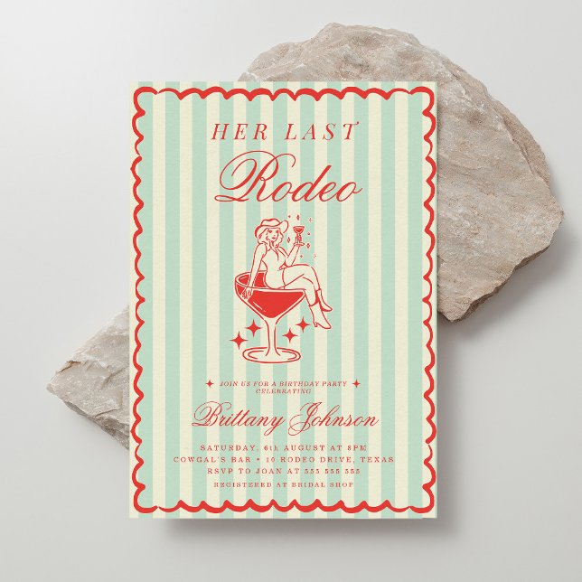 Vintage Western Last Rodeo Bridal Shower Invitation (Creator Uploaded)