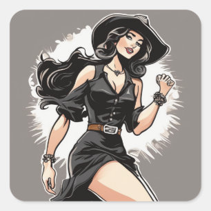 Vintage Western LBD Sticker