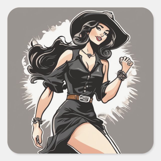 Vintage Western LBD Sticker (Front)