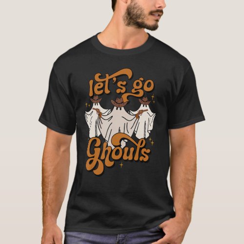 Vintage Western Let&#39;s Go Ghouls Halloween Outfit C T-Shirt