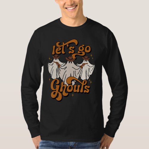 Vintage Western Let&#39;s Go Ghouls Halloween Outfit C T-Shirt