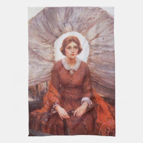Vintage Western Madonna of the Prairie by Koerner Kitchen Towel