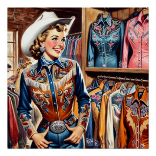Retro cowgirl clearance