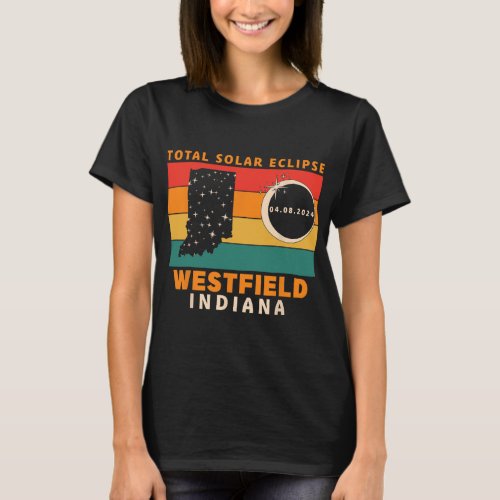 Vintage Westfield Indiana Total Solar Eclipse 2024 T_Shirt
