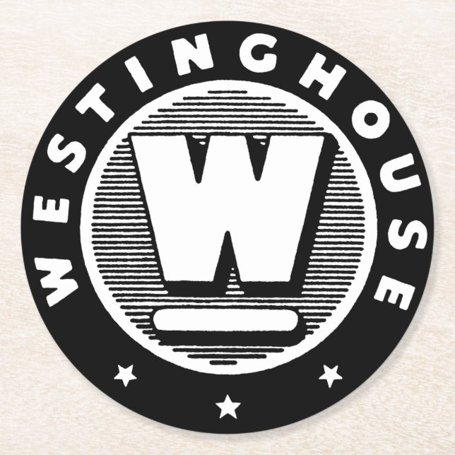 Vintage Westinghouse Logo Paper Coaster (Front)