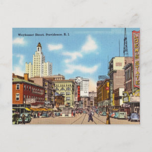 Vintage, Weybosset Street, Providence Rhode Island Postcard