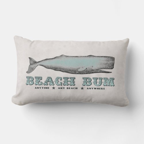 Vintage Whale Beach Bum Pillows