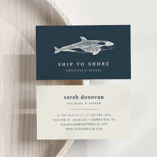 Vintage Whale Business Card