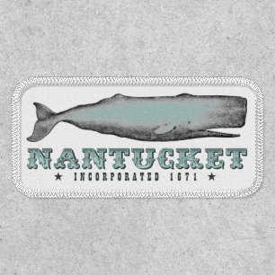 Vintage Whale Nantucket MA Inc 1671 on White Patch