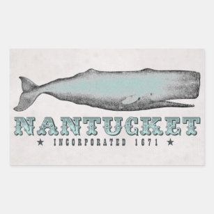 Vintage Whale Nantucket MA Inc 1671 Stickers