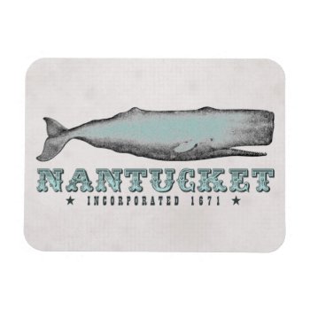 Vintage Whale Nantucket Massachusetts Inc 1671 Ma Magnet by TheBeachBum at Zazzle