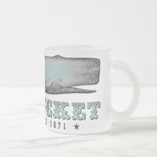Vintage Whale Nantucket Massachusetts MA Inc 1671 Frosted Glass Coffee Mug