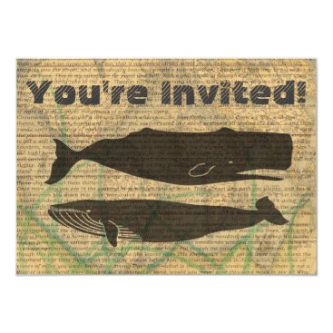 Vintage whale nautical rustic beachy card Vintage whale nautical rustic beachy card