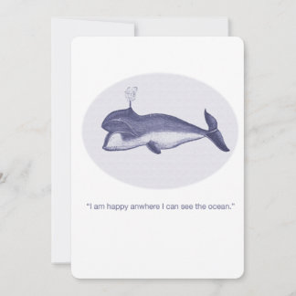 Vintage Whale Notecard, Paper: Matte, Enve Invitation