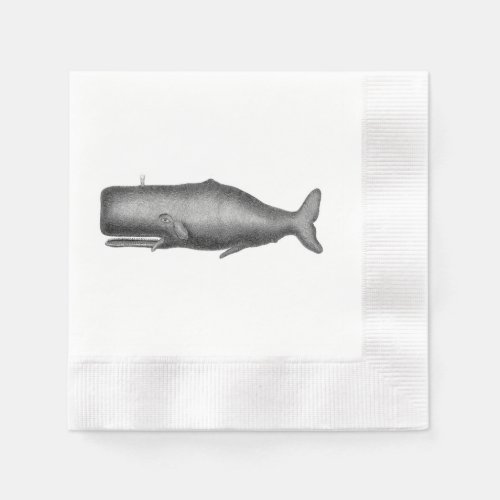 Vintage Whale Paper Napkins