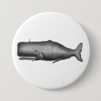 Vintage Whale Pinback Button