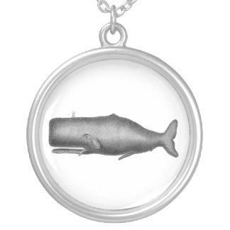 Vintage Whale Silver Plated Necklace