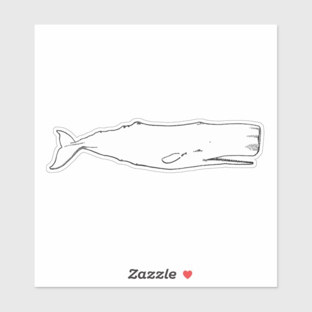 Vintage Whale Sticker (Sheet)