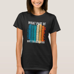 Vintage What Part Of Don't You Understand Math Te T-Shirt
