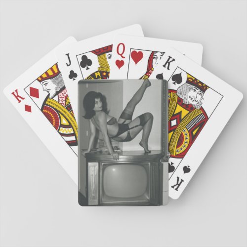 Vintage Whats On TV Tonite  Playing Cards