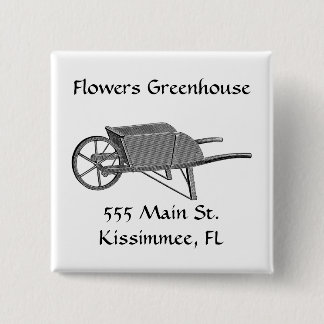 Vintage Wheelbarrow Button
