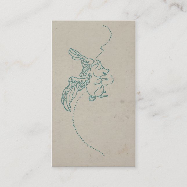 Vintage When Pigs Fly Business Card (Front)