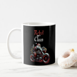 Vintage Whimsical Biker Santa Coffee Mug