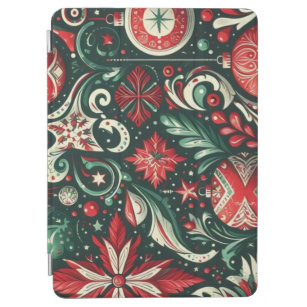 Vintage/Whimsical/Christmas/Red & Green  iPad Air Cover