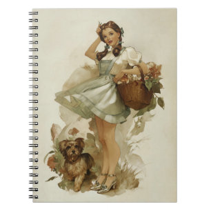 Vintage Whimsical Dorothy and Toto Notebook