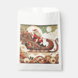 vintage/whimsical/santa/Christmas Favor Bag