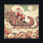 vintage/whimsical/santa/Christmas Magnet<br><div class="desc">unique</div>