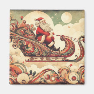 vintage/whimsical/santa/Christmas Magnet