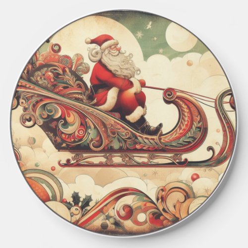 vintagewhimsicalsantaChristmas Wireless Charger