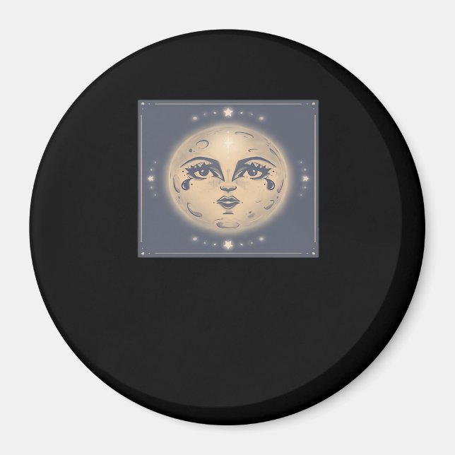 Vintage Whimsigoth Moon Magnet (Front)