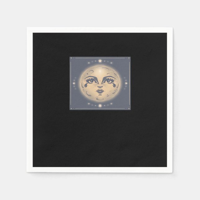 Vintage Whimsigoth Moon Napkins (Front)