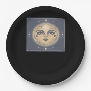 Vintage Whimsigoth Moon Paper Plates