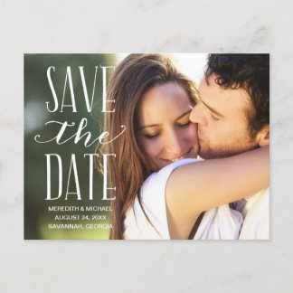 Vintage Whimsy | Photo Save the Date Announcement Postcard