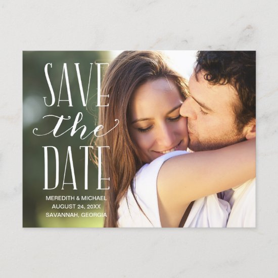 Vintage Whimsy | Photo Save the Date Announcement Postcard