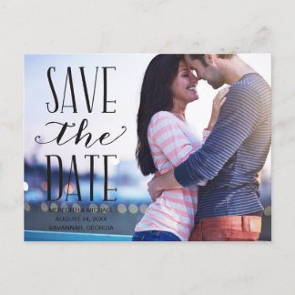 Vintage Whimsy | Photo Save the Date Announcement Postcard
