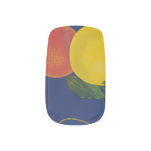 Vintage Whip Citrus Fruit Label Minx Nail Art