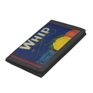 Vintage Whip Citrus Fruit Label  Tri-fold Wallet