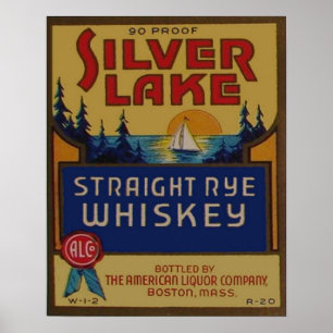 Vintage Whiskey Advertisement Reproduction Poster