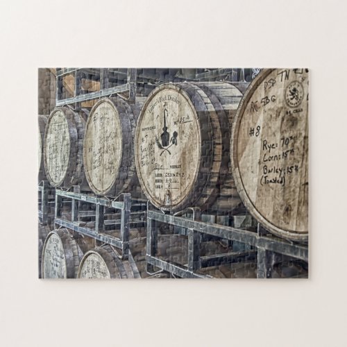 Vintage Whiskey Barrels Jigsaw Puzzle