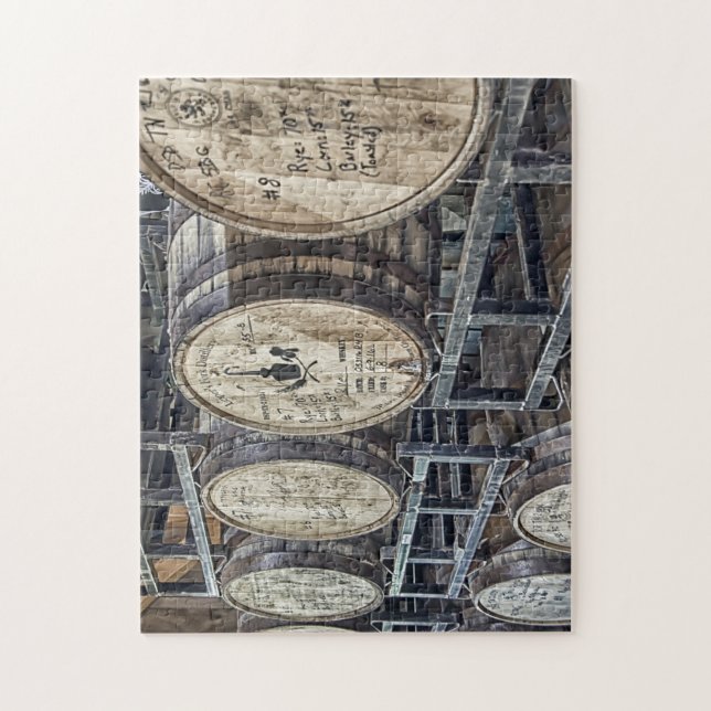Vintage Whiskey Barrels Jigsaw Puzzle (Vertical)